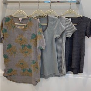 Lularoe XXS Tops Bundle / Lot Gray Grey Sunflowers